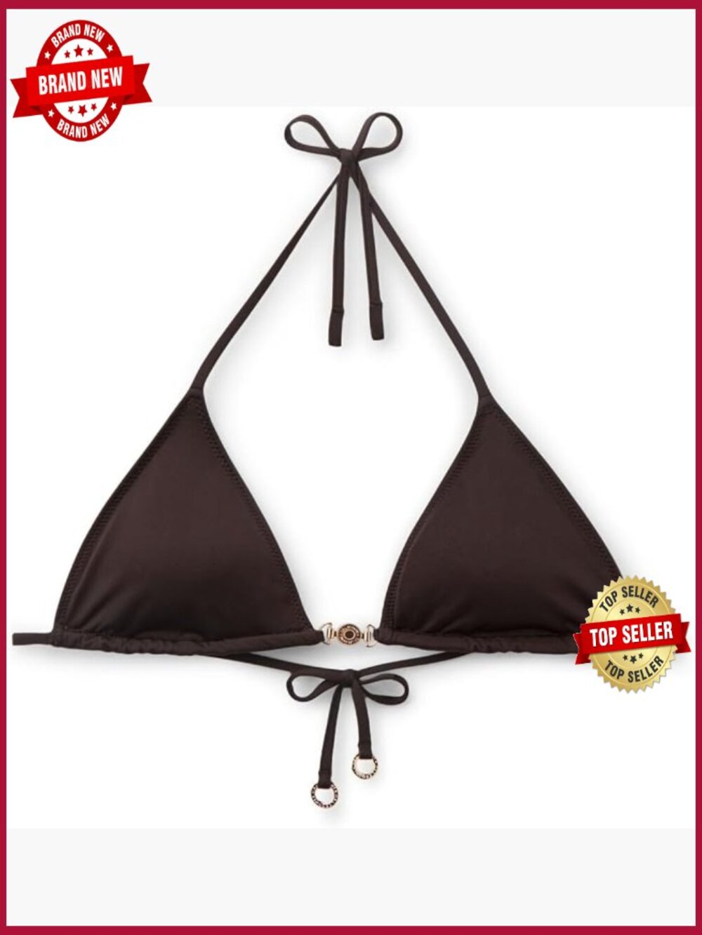 Triangle bikini top wireless removable padding slim fit